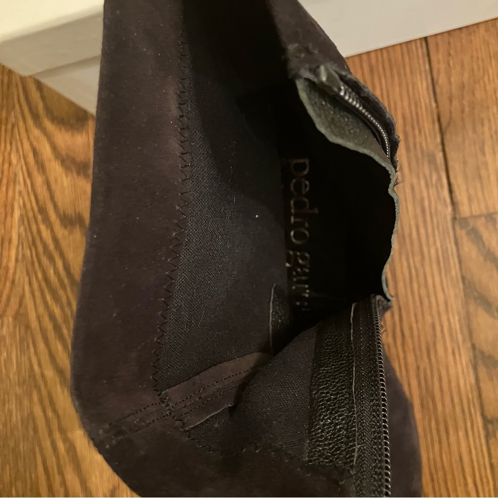 Pedro Garcia women’s black stretch suede Urika Wedge Booties w/zipper size US6.5 - Picture 6 of 10